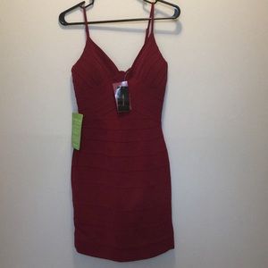🆕 NWT Max & Cleo fitted red bandage dress size 2